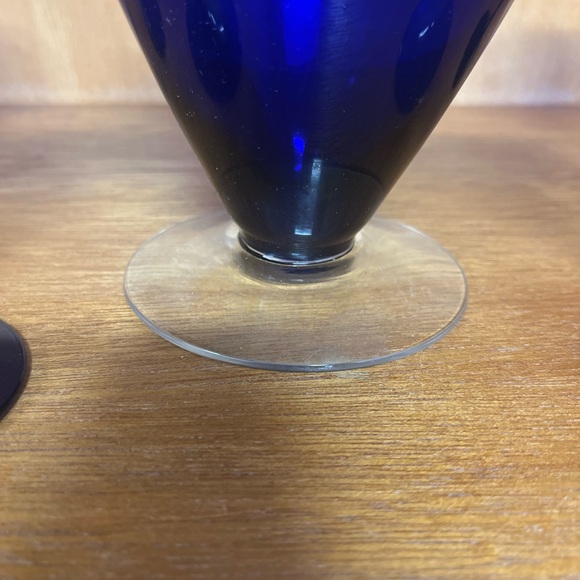 Vibrant Blue Glass Decanter Set with Glasses - Picture 6 of 6